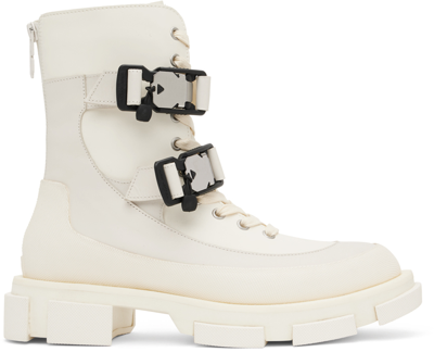Both White Gao Harness Boots In 10 White