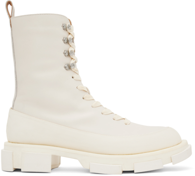Both Off-white Gao High Boots In 10 White