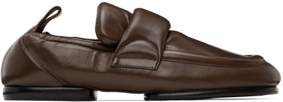 Dries Van Noten Padded Leather Loafers In 708 Choco