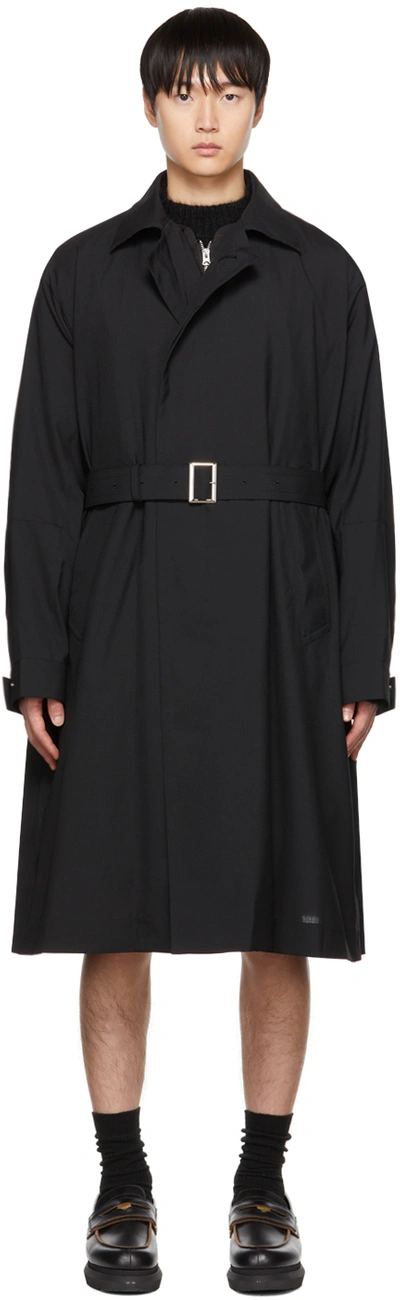 Sacai Black Suiting Coat In 001 Black