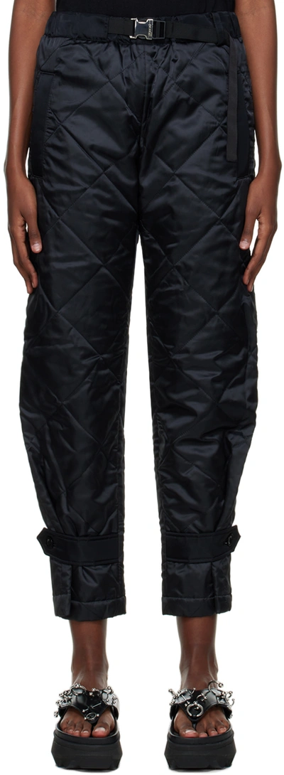 Sacai Black Insulated Trousers In 001 Black