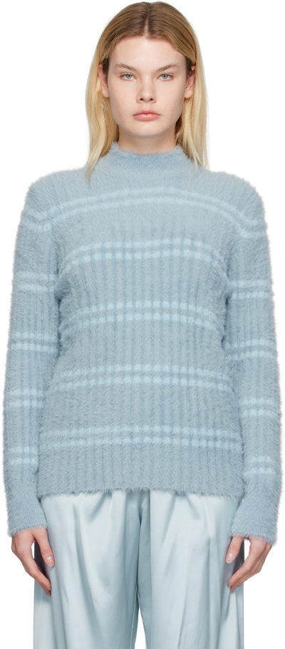 Jacquemus Blue 'la Maille Pescadou' Sweater In 325 Blue Grey