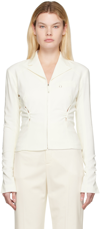 Jacquemus Off-white Le Papier 'la Veste Neru' Jacket In 100 White