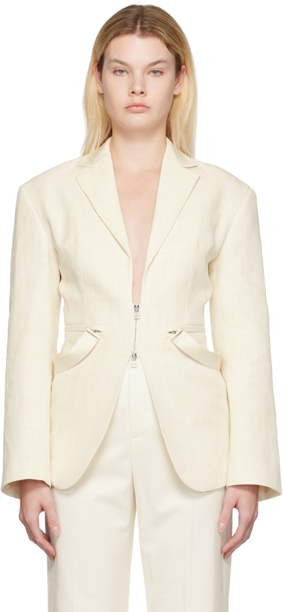 Jacquemus Off-white Le Papier 'la Waistcoate Filu' Blazer