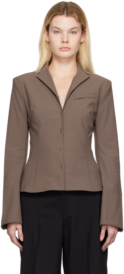 Jacquemus Brown Le Papier 'la Veste Crema' Blazer