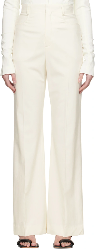 Jacquemus Off-white Le Papier 'le Trouseralon Sauge' Trousers