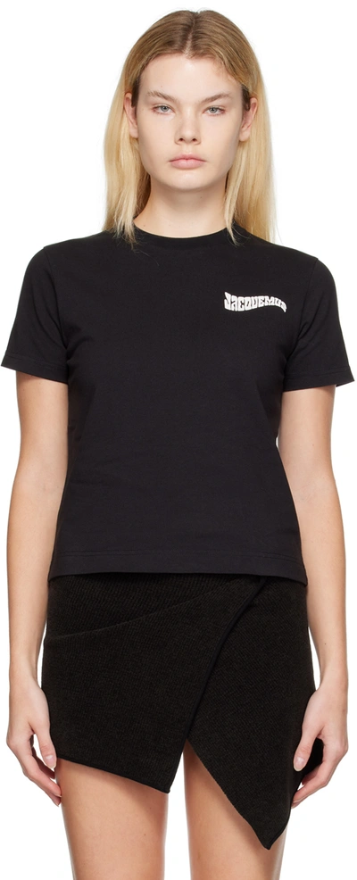 Jacquemus Le T-shirt Camargue Logo-print Cotton T-shirt In Black