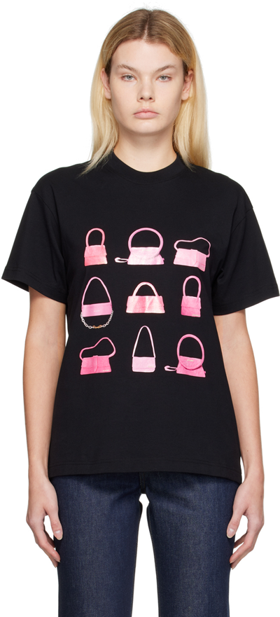 Jacquemus Bag-print Short-sleeved T-shirt In Nero