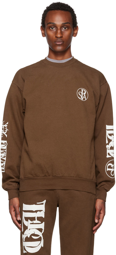 Total Luxury Spa Brown Monogram Sweatshirt In Black