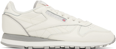 Reebok Unisex Classic Leather 1983 Vintage Shoes In Chalk/chalk/vector Red
