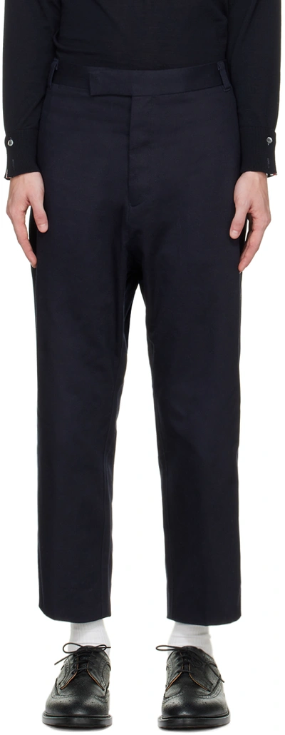 Thom Browne Straight-leg Trousers In Navy