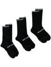 READYMADE PACK-OF-THREE LOGO SOCKS