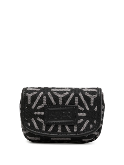Kenzo Logo-patch Purse In Black