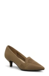 Adrienne Vittadini Pointed-toe Pump In Camel Fly Knit