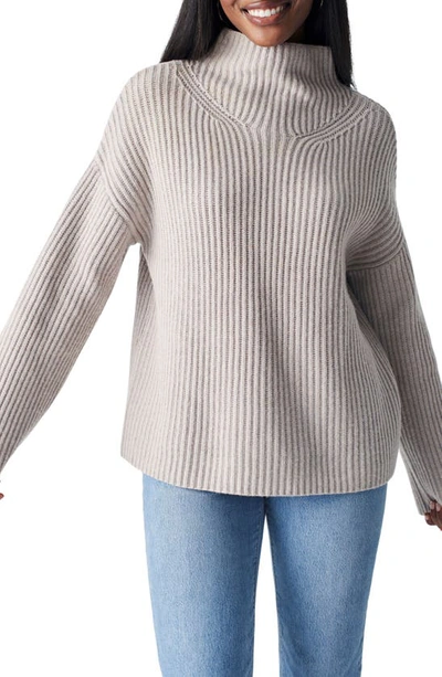 Faherty Bedford Turtleneck Merino Wool Blend Sweater In Marble