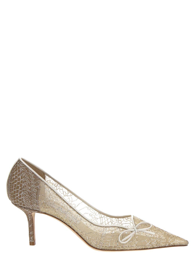 Jimmy Choo '65 Cibelle' Metallic Summer Lace Nappa Leather Pumps