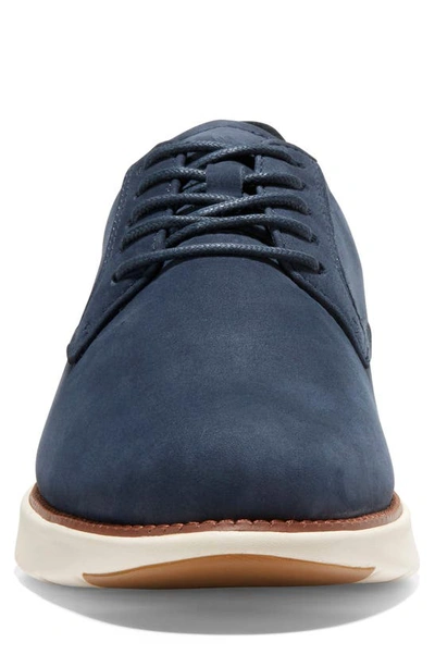 Cole Haan Grand Atlantic Derby In Navy Blazer Nubuck/ Ivory