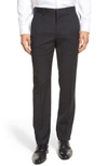 Bonobos Jetsetter Slim Fit Flat Front Stretch Wool Dress Pants In Charcoal
