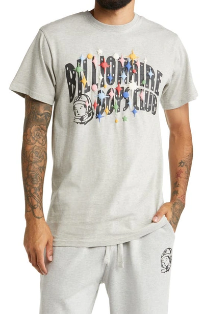 Billionaire Boys Club Arch Burst Cotton Graphic Tee In Heather Grey