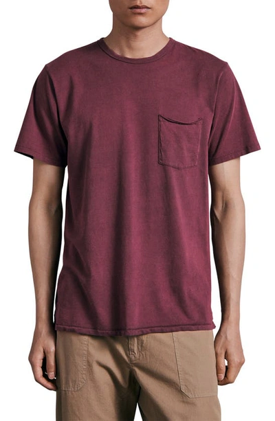 Rag & Bone Miles Crewneck Pocket T-shirt In Purple