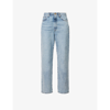 Tove Sofie Faded Regular-fit Mid-rise Recycled Cotton-blend Jeans In Mid Blue