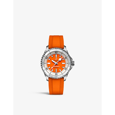 Breitling A17377211o1s1 Superocean Stainless-steel Automatic Watch In Orange