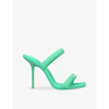 Alexander Wang Julie Padded Nylon Heeled Sandals In Green