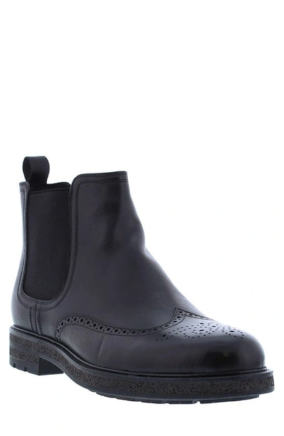 Zanzara Nafplio Wingtip Chelsea Boot In Black