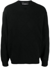 NEIL BARRETT BLACK DIAMOND-PATTERN JUMPER