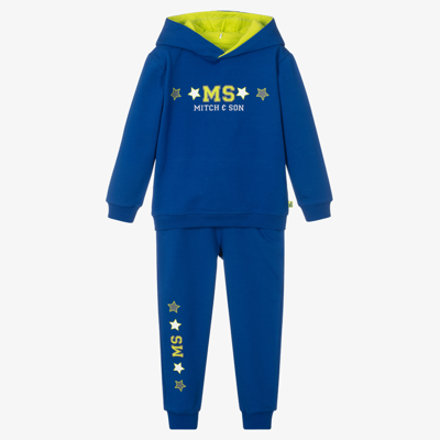 Mitch & Son Kids' Boys Blue Hooded Tracksuit