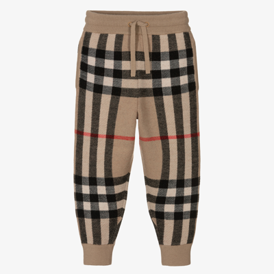 Burberry Kids' Boys Beige Knit Joggers