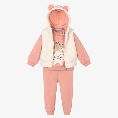 Mayoral Babies' Girls Pink Tracksuit Set