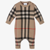 BURBERRY BEIGE KNIT BABY ROMPERSUIT