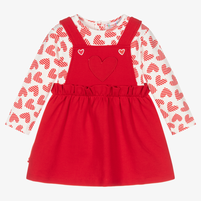 Agatha Ruiz De La Prada Babies'  Girls Red Pinafore Dress Set
