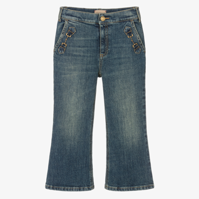 Gucci Kids' Girls Blue Denim Jeans