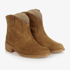 BONPOINT GIRLS SUEDE ANKLE BOOTS