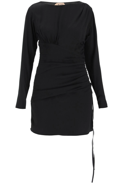 N°21 Long-sleeved Dress In Black