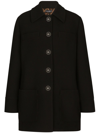 Dolce & Gabbana Single-breasted Button-up Coat In Nero