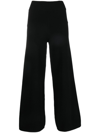 P.a.r.o.s.h High-waisted Wide-leg Trousers In Nero