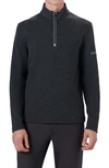 Bugatchi Comfort Cotton Blend Quarter Zip Pullover In Graphite