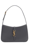 Saint Laurent Ysl Soft Leather Hobo Shoulder Bag In 1112 Storm