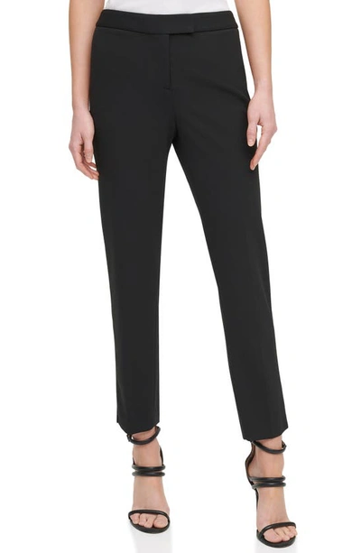 Dkny Foundation Slim Leg Career Trousers In Black