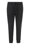 Polo Ralph Lauren Elastic Waistband Fleece Sweatpants With Ribbed Cuffs In Black