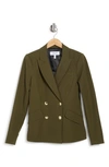 Derek Lam 10 Crosby Ady Double-breasted Cotton-blend Blazer In Army