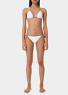 Burberry Check-trimmed Two-piece Bikini Set, White In White