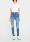 MOTHER LOOKER ANKLE FRAY SKINNY JEANS