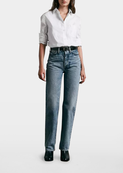 RAG & BONE MAXINE CLASSIC BUTTON-FRONT SHIRT