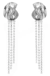 Sterling King Georgia Crystal Drop Earrings In Sterling Silver