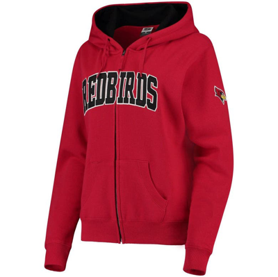 Colosseum Stadium Athletic Red Illinois State Redbirds Arched Name Full Zip Primary Logo Hoodie