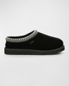 Ugg Tasman Stitch-detail Slippers In Black